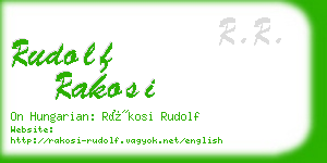 rudolf rakosi business card